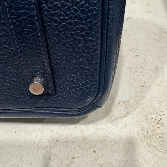 Authentic Hermes Blue Birkin Bag 35 - Picture 2 of 12